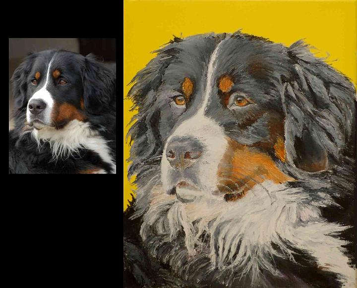 Portrait Amy.jpg - Painting oil on canvas -Huile sur toile format /size 24x30